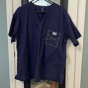 Blue sky scrub top size 2xl tall in navy